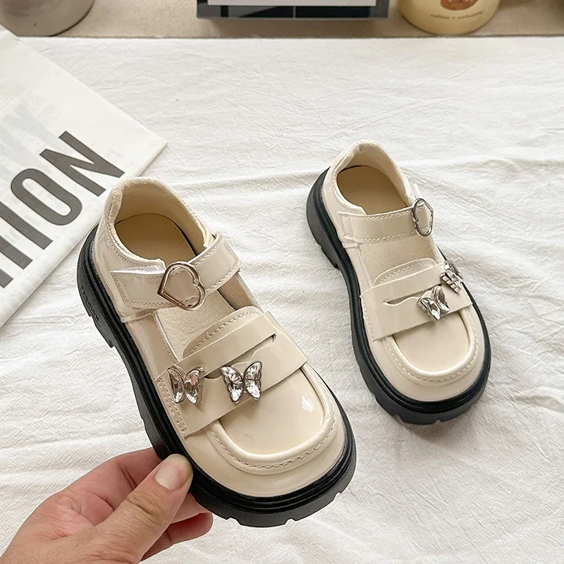 

Fashionable Children's Leather Shoes Girls Non-slip Princess Shoes Kid Party Dress Shoes Performance Shoes Comfortable Versatile