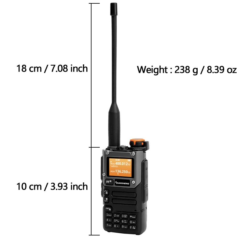 Quansheng-Portátil UV K5 8 Receptor Walkie Talkie, Rádio em Dois Sentidos, Estação de Amador, Amador Amador, Conjunto sem fio, Longo Alcance, Receptor, AM, FM