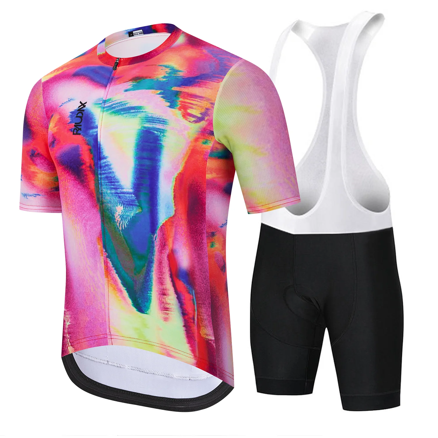 

RAUDAX Men Short Sleeve cycling Jersey Sets Ropa Ciclismo Hombre Summer Cycling Clothing Triathlon Bib Shorts Suit Bike Uniform