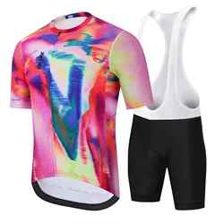 RAUDAX Men Short Sleeve cycling Jersey Sets Ropa Ciclismo Hombre Summer Cycling Clothing Triathlon Bib Shorts Suit Bike Uniform