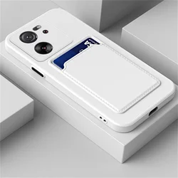 Luxury Silicone Case For Xiaomi Mi 13T 12T 11T 10T 9T Pro Funda For Mi 14 13 12 11 Lite 5G NE Ultra Card Wallet Bag Phone Cover