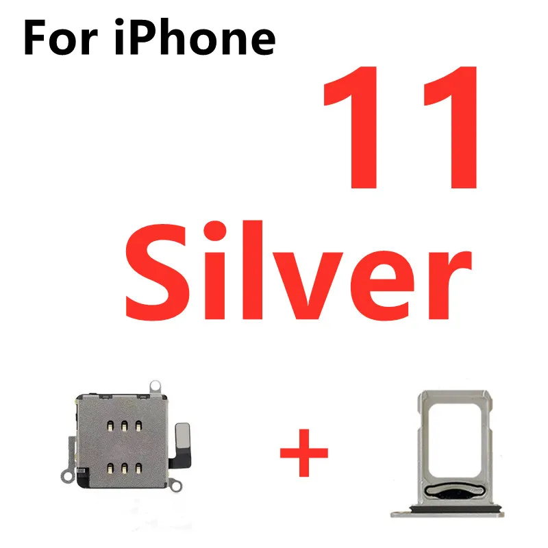 Dual Sim Card Reader Connector Flex Ribbon Cable For iPhone 11 XR Sim Card Tray Slot Holder