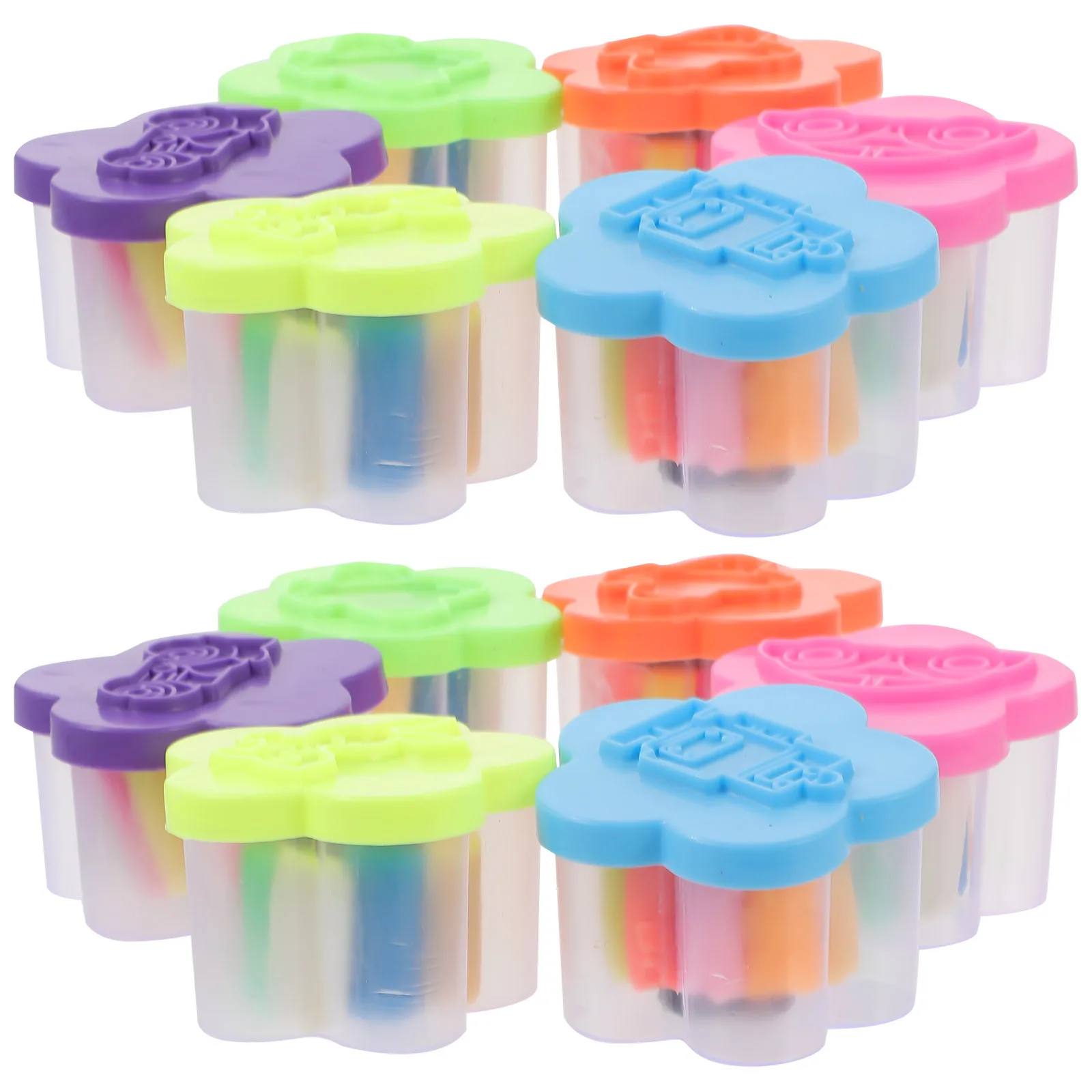 12 Boxes Crafts Clay for Kid DIY Modeling Clay Kit Light Safe Bright Colors Included Easy to Carry Storage Box for School Home