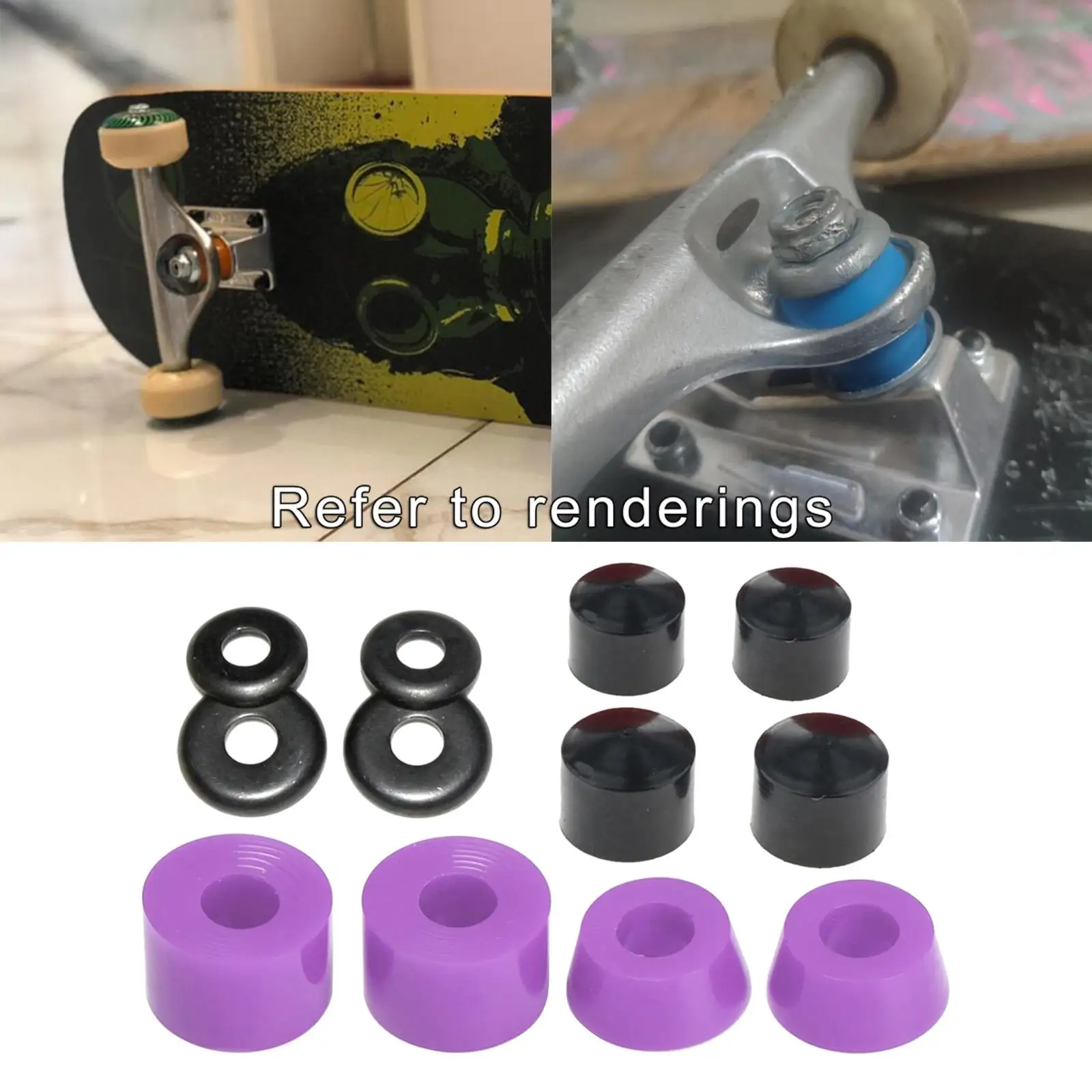 Skateboard Bushing Replacement Cup Longboard Repair Kit Yellow