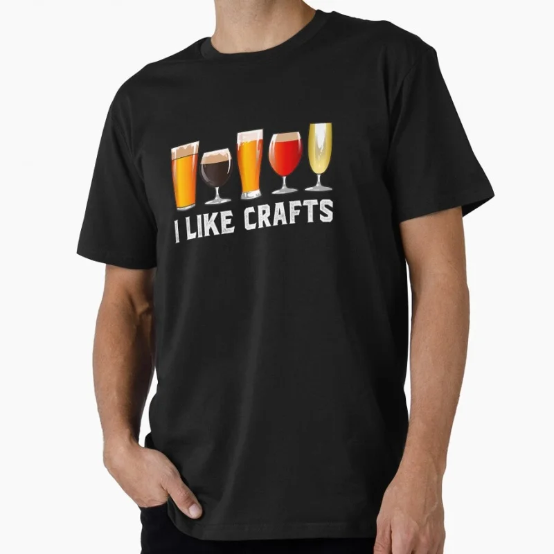 

I Like To Do Crafts Beer Drink Gift T shirt for beer lover 100% cotton O-Neck Short Sleeve Graphic clothes All size tee S-6XL