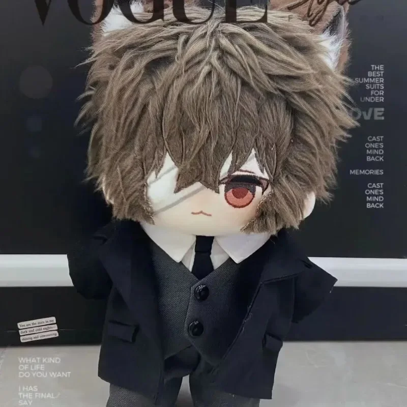 Anime Bungo Stray Dogs 20CM Cotton Stuffed Doll Toys for Children Adults Twin Dark Dazai Osamu Kawaii Plush Puppet Kids Gift