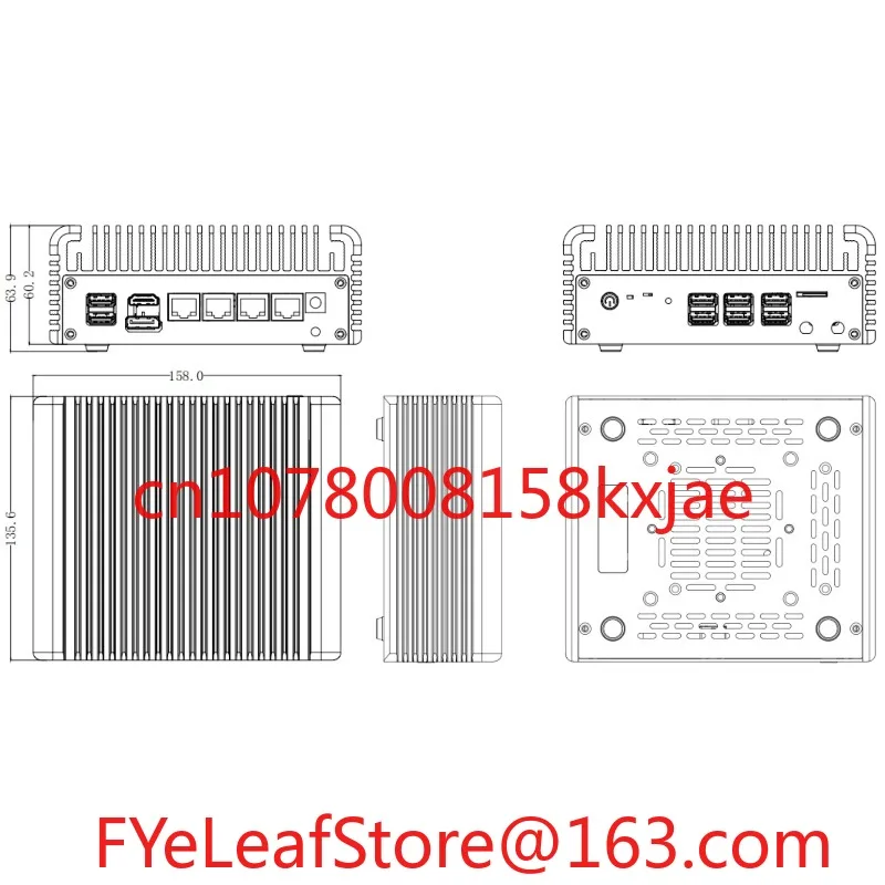 جدار الحماية I3-1215U مع منتج Pfsense Ubuntu Linux 6 2.5G RJ45 Ethernet Port VPN