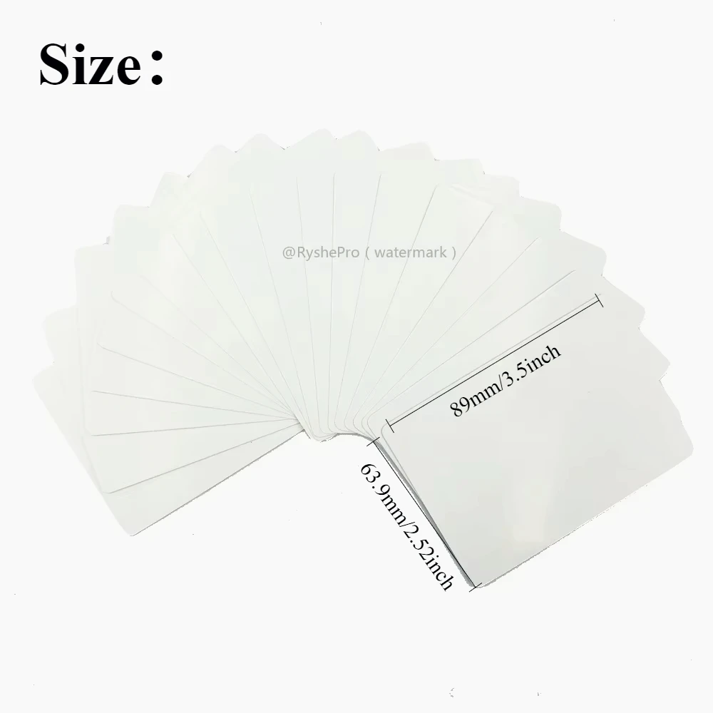 54PCS DIY Blank Playing Cards Two-sided White Blank Index Flash Cards To Write on Printable Study Learning DIY Gift Game Cards