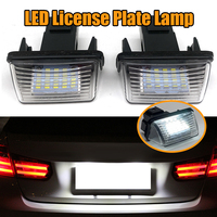 LED Number Plate Light Error Free License Plate Lamp For Peugeot 206 207 307 308 407 5008 Partner Citroen C3 C4 C5 Xsara Picasso