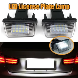 LED Number Plate Light Error Free License Plate Lamp For Peugeot 206 207 307 308 407 5008 Partner Citroen C3 C4 C5 Xsara Picasso