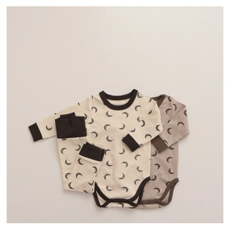

Baby Cotton Romper Set Boys and Girls Pajamas Cute Printed Baby Clothes Climbing Pants Clothes Baby Outfit Set