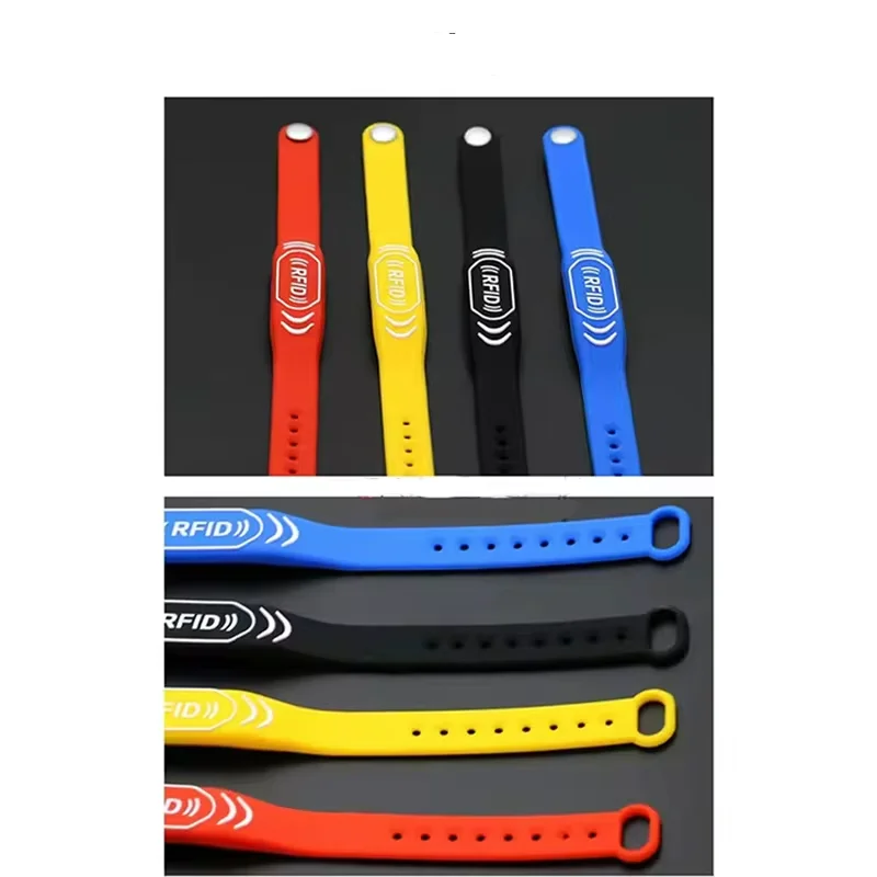 (10PCS/LOT)125KHZ Adjustable Silicone Waterproof RFID Wristband Bracelet TK4100 ID Tags