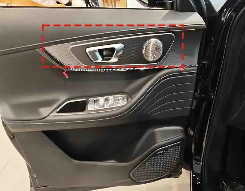 For Chery Omoda 5 C5 FX 2022-2024 ABS CarbonFiber Interior Inner Door Bowl Insert Cover Trim Door Bowl Decoration Stickercutylin
