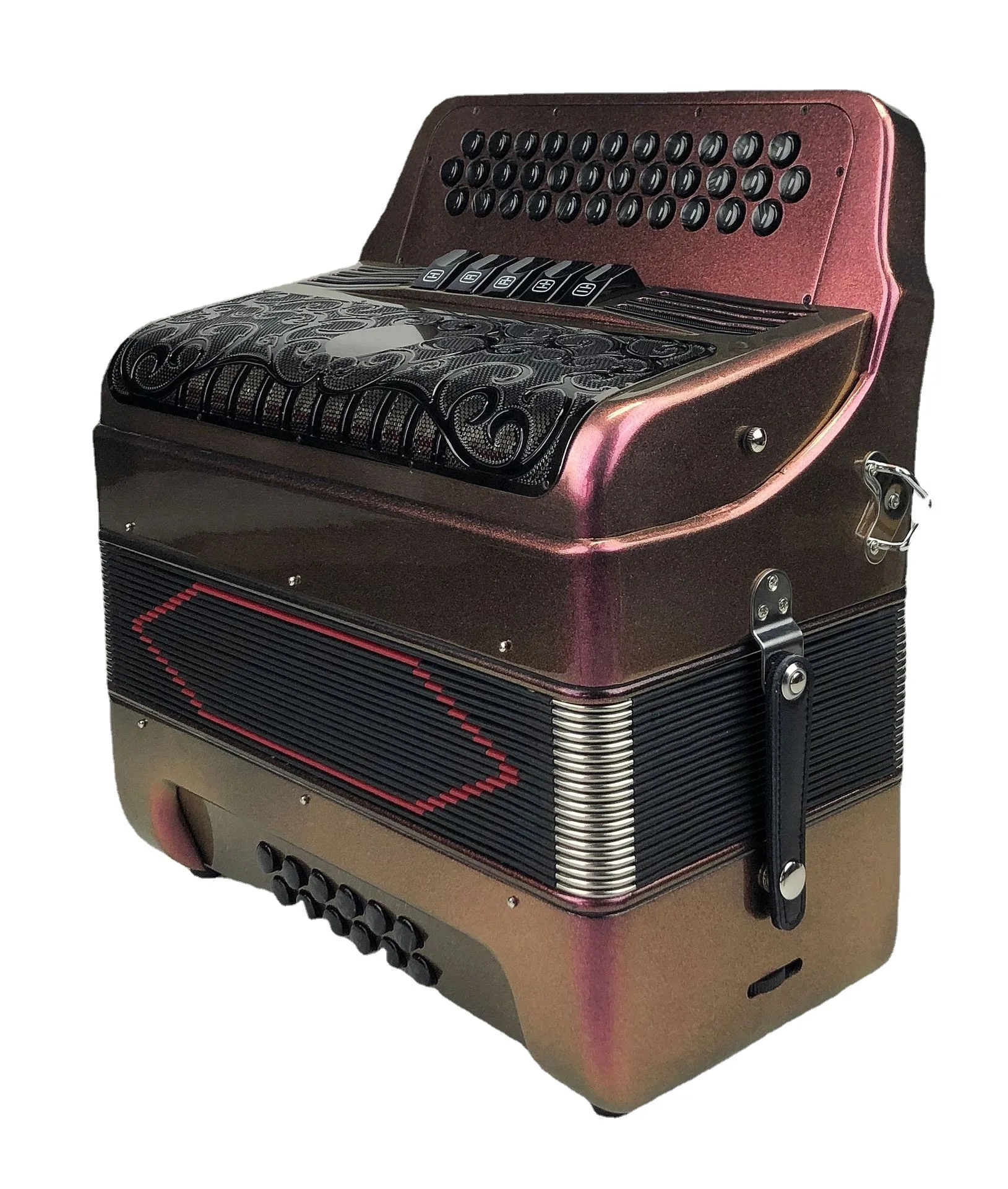 

34 Keys 12 Bass 5 Diatonic Accordion Scale Color Changing High-grade Accordion