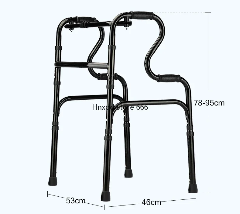 Walking aids for the elderly, sitting rehabilitation, hand support, four-legged crutches folded