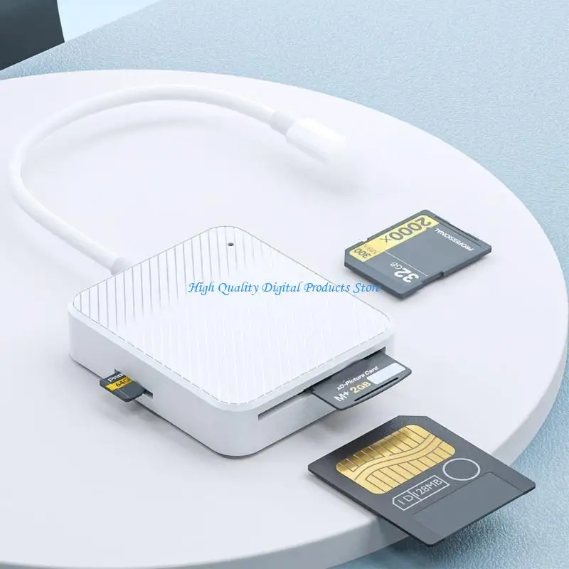 

U2JE Compact USB C Card Reader Compact Flash SDHC SDXC Card Reader Type-C Connector
