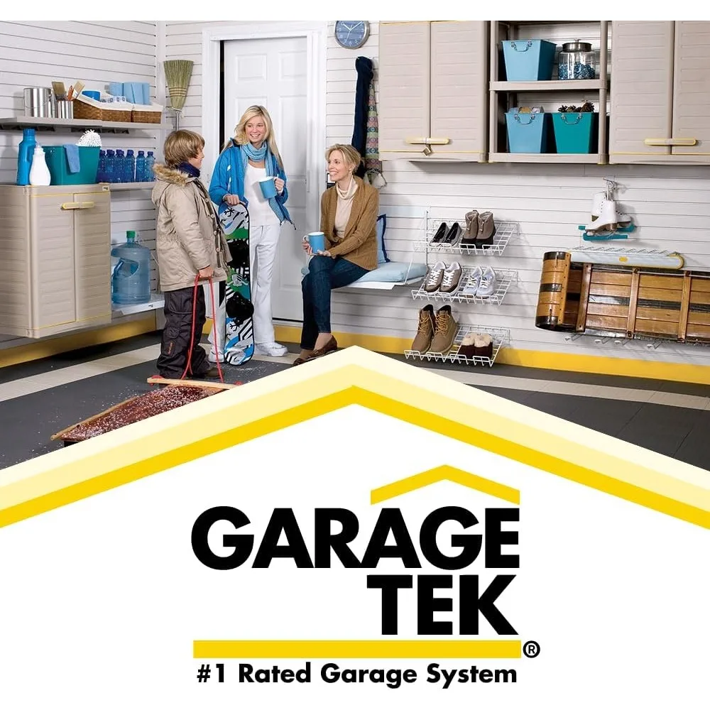 منظم أدوات المرآب المثبت على الحائط للمماسح والمكانس والمكابس - حل تخزين فعال