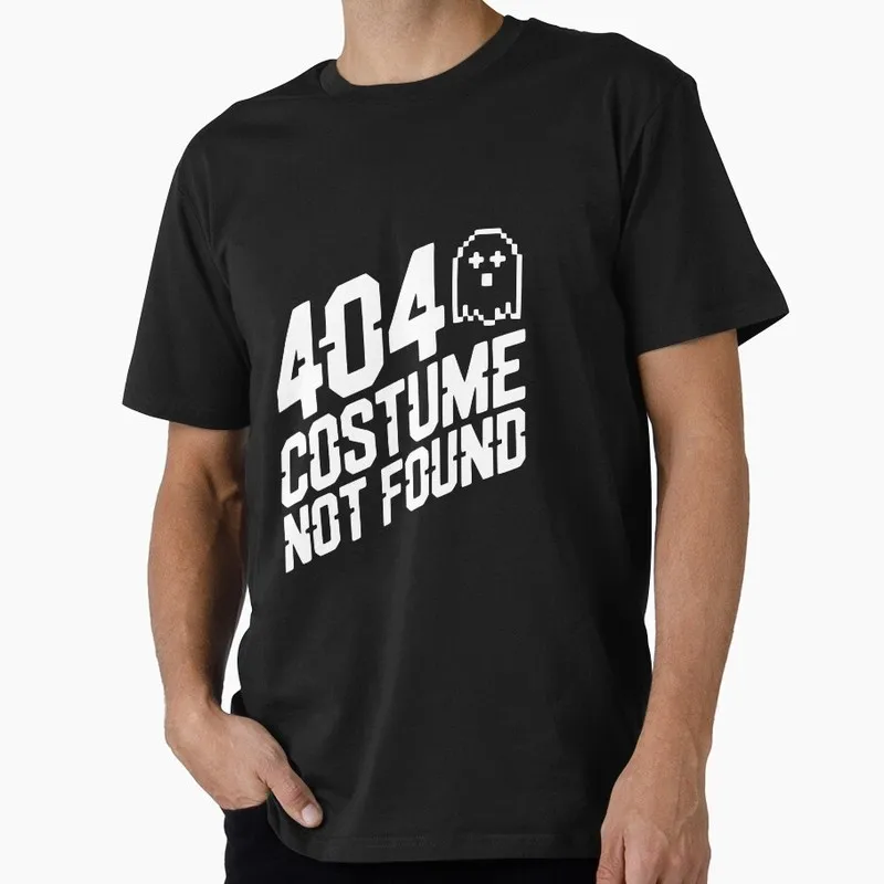 404 Costume Not Found Funny Graphic T‑Shirt for Programmer Software Engineers Geek IT Developer Fan Gift Tees S-6XL