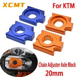 20mm Chain Adjuster Regulator Sliders Motorcycle Axle Block Tensioner For KTM EXCF EXC SX SXF XC XCF XCW 125 250 300 350 450 500