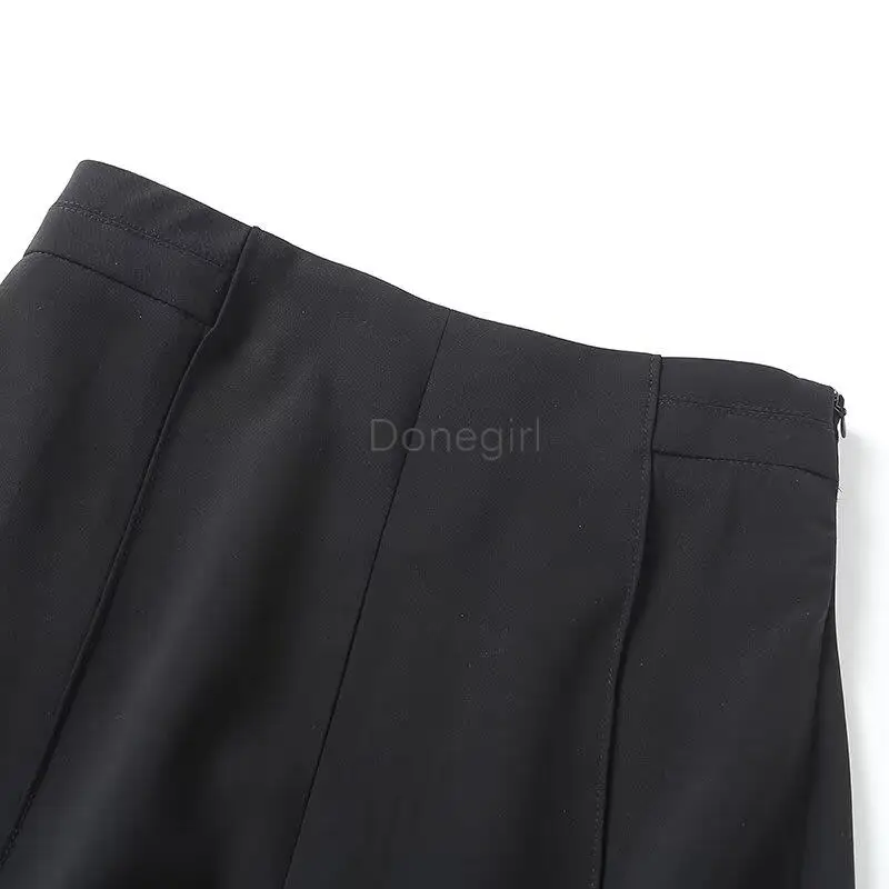 Donegirl-pantalones cortos plisados para mujer, faldas sencillas y versátiles, informales, elegantes, Primavera, 2024