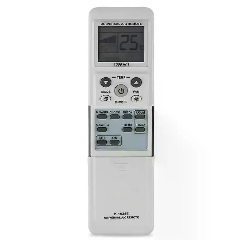 Universal AC Remote Control: 1Pcs K-1038E Replacement 1000-in-1 Air Conditioner Controller