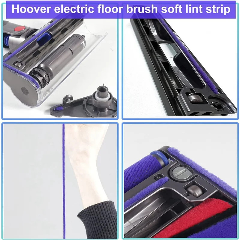 B38B-2X Replacement Brush For Dyson V6 V7 V8 V10 V11, Soft Roller Accessories, With 12 Felt Strips, Cleaning And Dust Removal