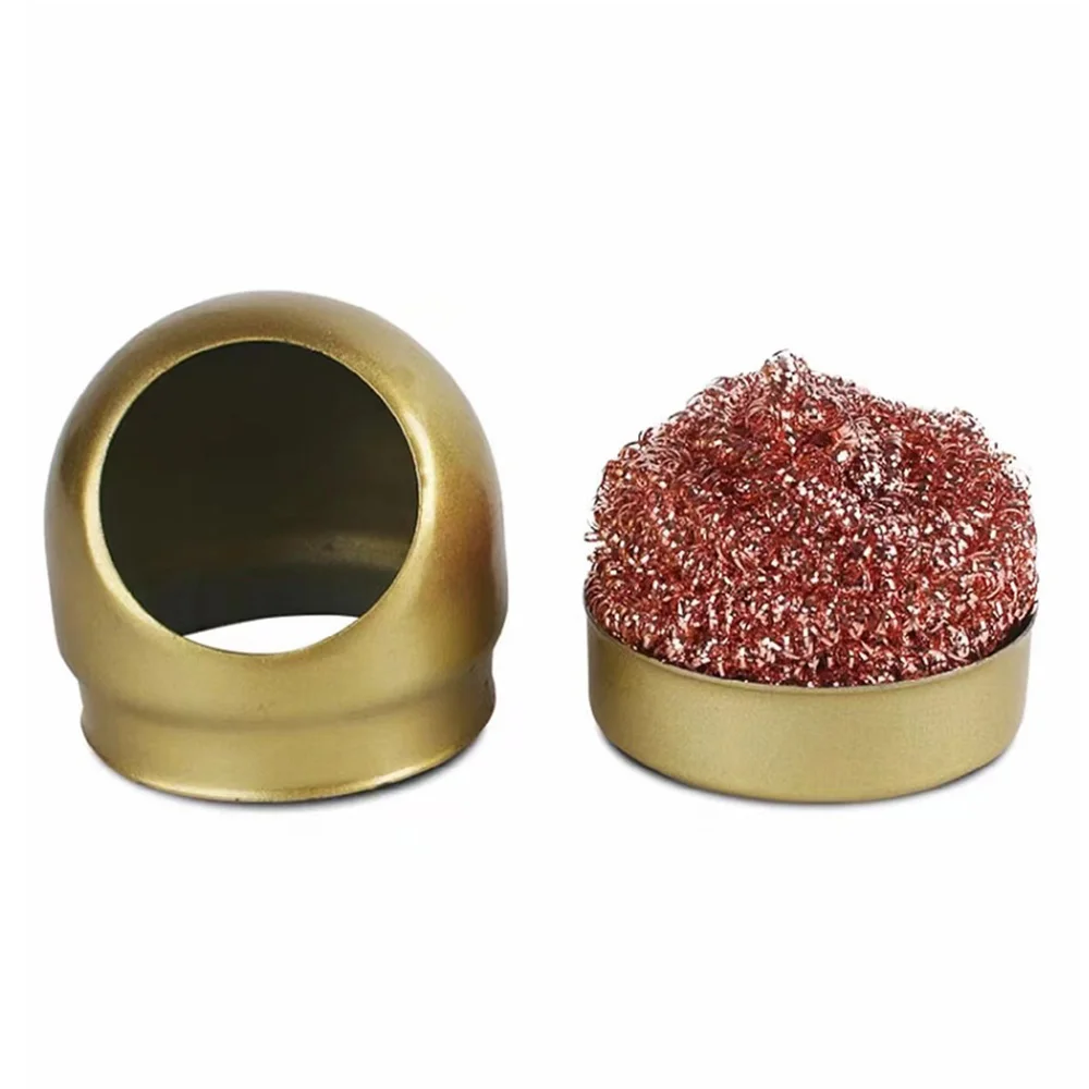 

Soldering Iron Tips Cleaner Metal Wire Stand Steel Tin Remover Nozzle Copper Wire Cleaner Metal Ball Slag Box Clean Ball