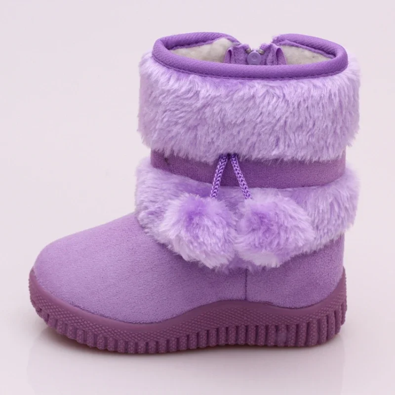 Children Girls Snow Boots Winter Comfortable Thick Warm Kids Boots Lobbing Ball Thick Kids Autumn Cute Boys Boots Princess Shoes