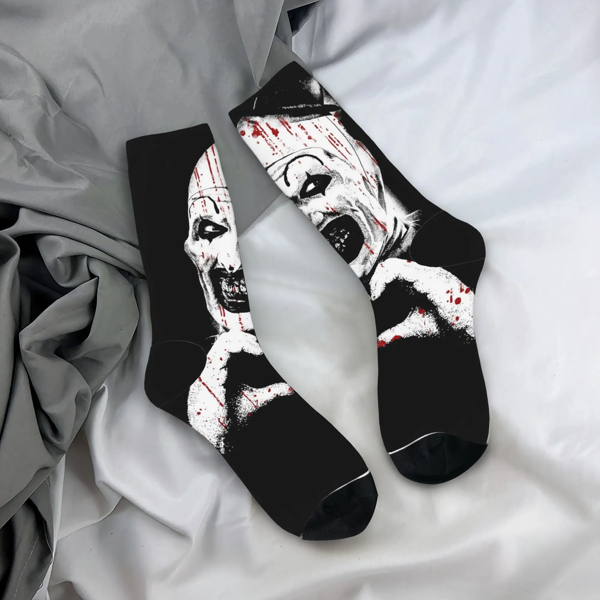 New Men's Socks Crazy Art The Clown Terrifier Vintage Sock Polyester  Skateboard Women's Socks Spring Summer Autumn Winter