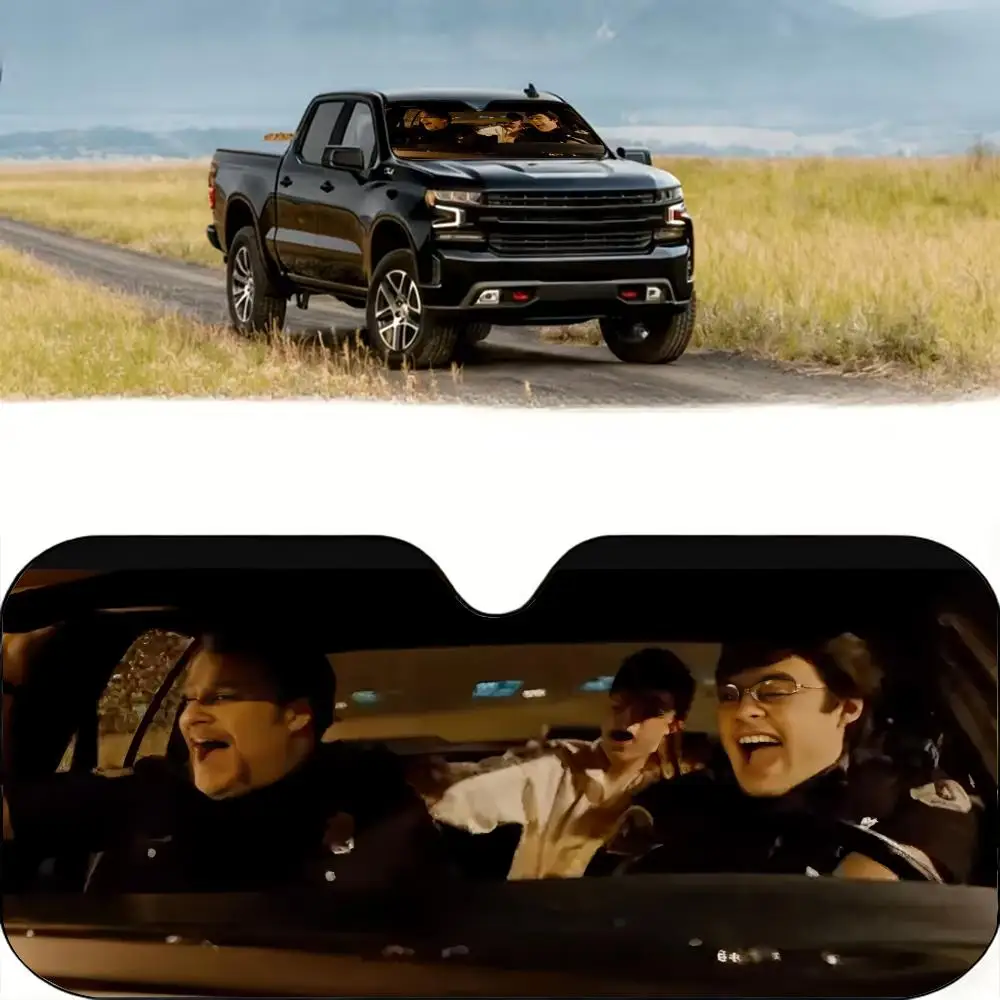 

I Love Superbad Driving Sun Visor Reusable Aluminum Foil UV Protector Heat Three-layer Insulation Windshield Sunshades