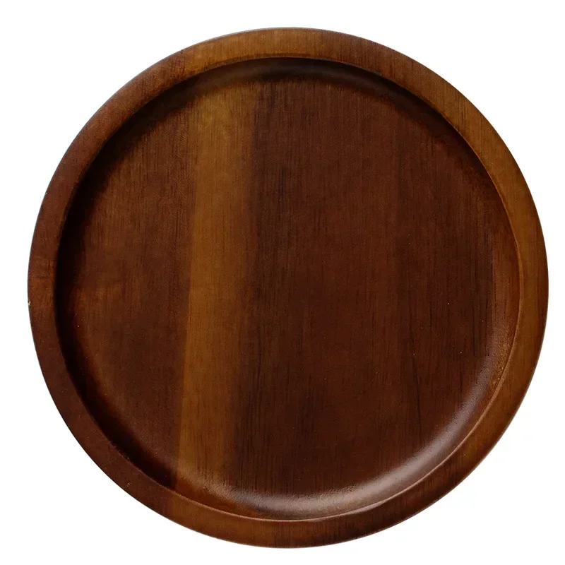 

Multifunctional Wood Serving Tray Japanese Style Tea Plate Dinner Plates Cafe Storage Dishes Cake Snack Wooden Saucer