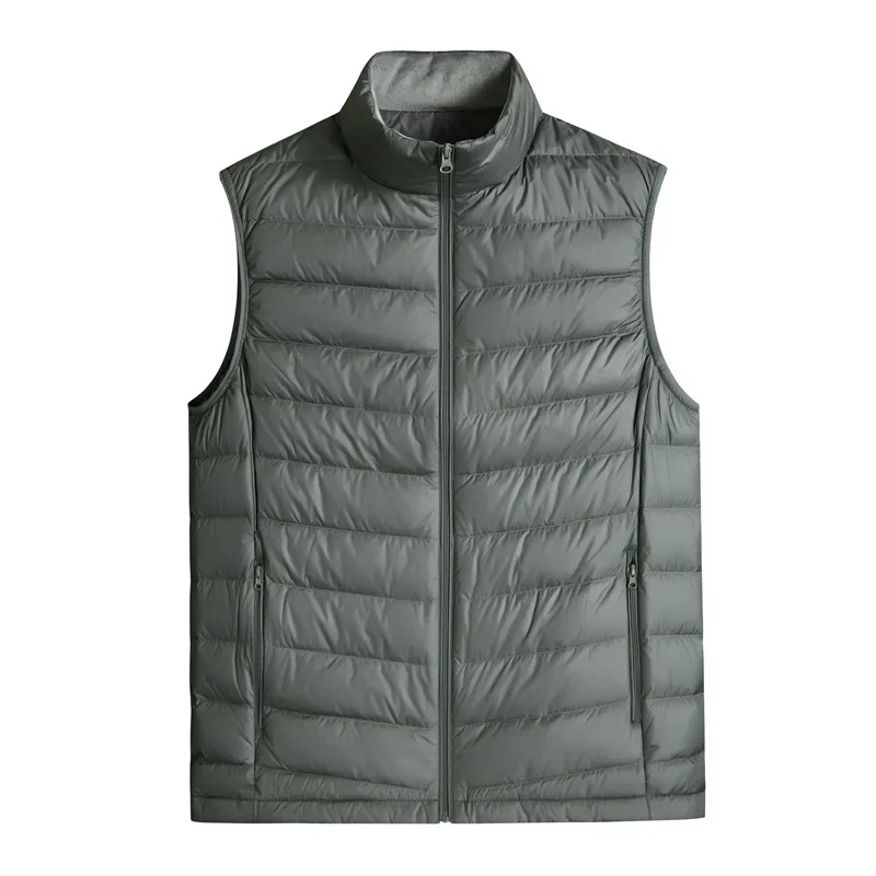 New Arrival Fashion Suepr Large Men's Standing Collar Lightweight Down Vest for Autumn Winter Plus Size L XL 2XL3XL4XL5XL6XL 7XL