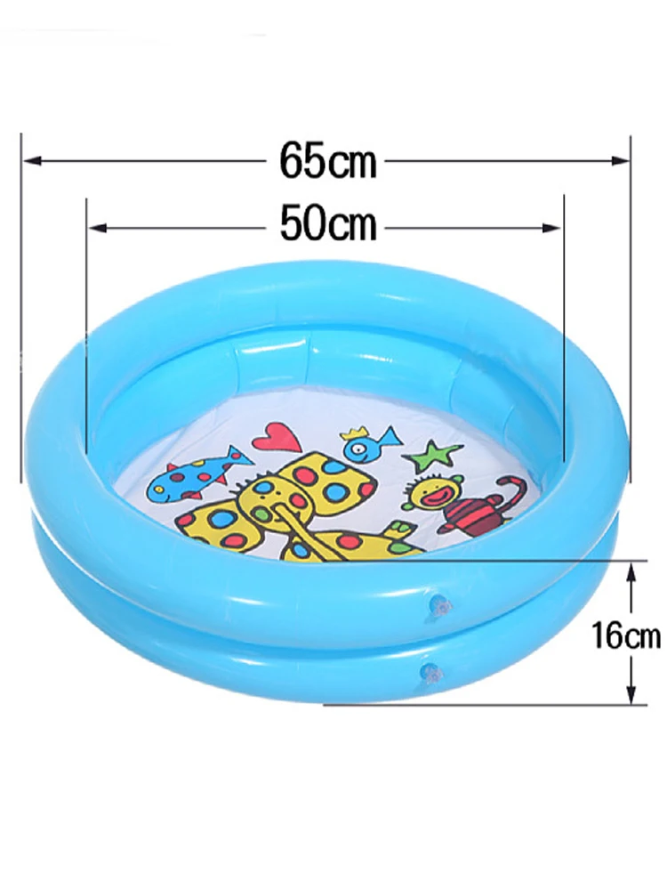 1 szt. 65x65cm 2024 basen dla dzieci dziecko letnie zabawki wodne nadmuchiwane wanny okrągłe urocze zwierzę basen z nadrukiem