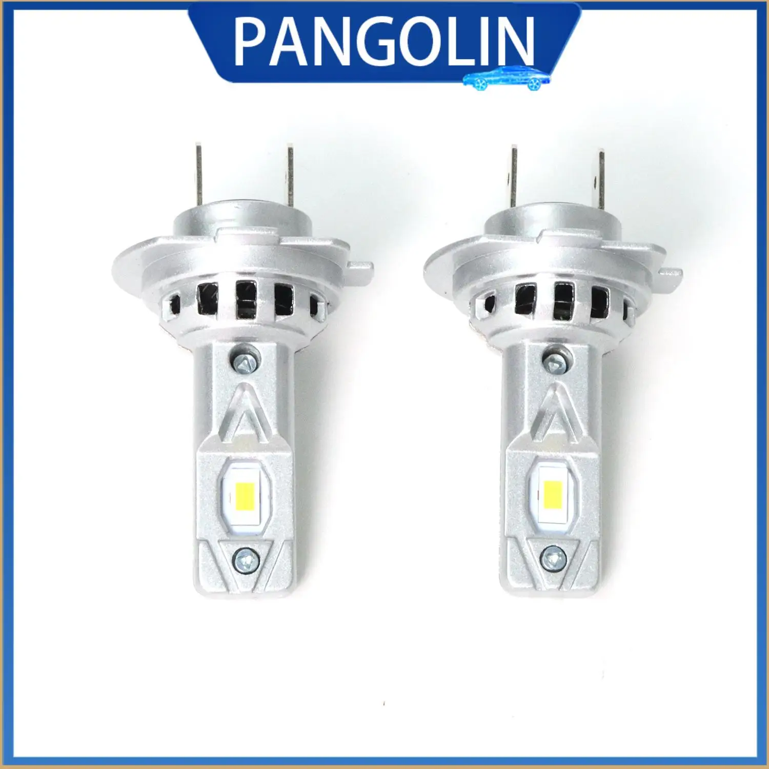 

PANGOLIN H7 LED Headlight Bulbs 2Pcs 80W 360 Beam Angle Super Bright White Light NAVOROGE Fog Lights Waterproof Design DC12V-24V