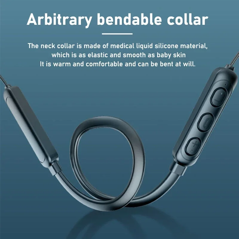Neck Wireless Bluetooth Earphones TWS 9D Stereo Surround Headphone Magnetic Sport Neckband Headset Neck-hanging Earbuds with Mic view 4