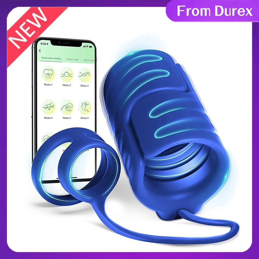 

Bluetooth Male Masturbator Penis Delay Trainer Mens Vibrator APP Control Glans Stimulater Massager Cockring Sex Toys for Men