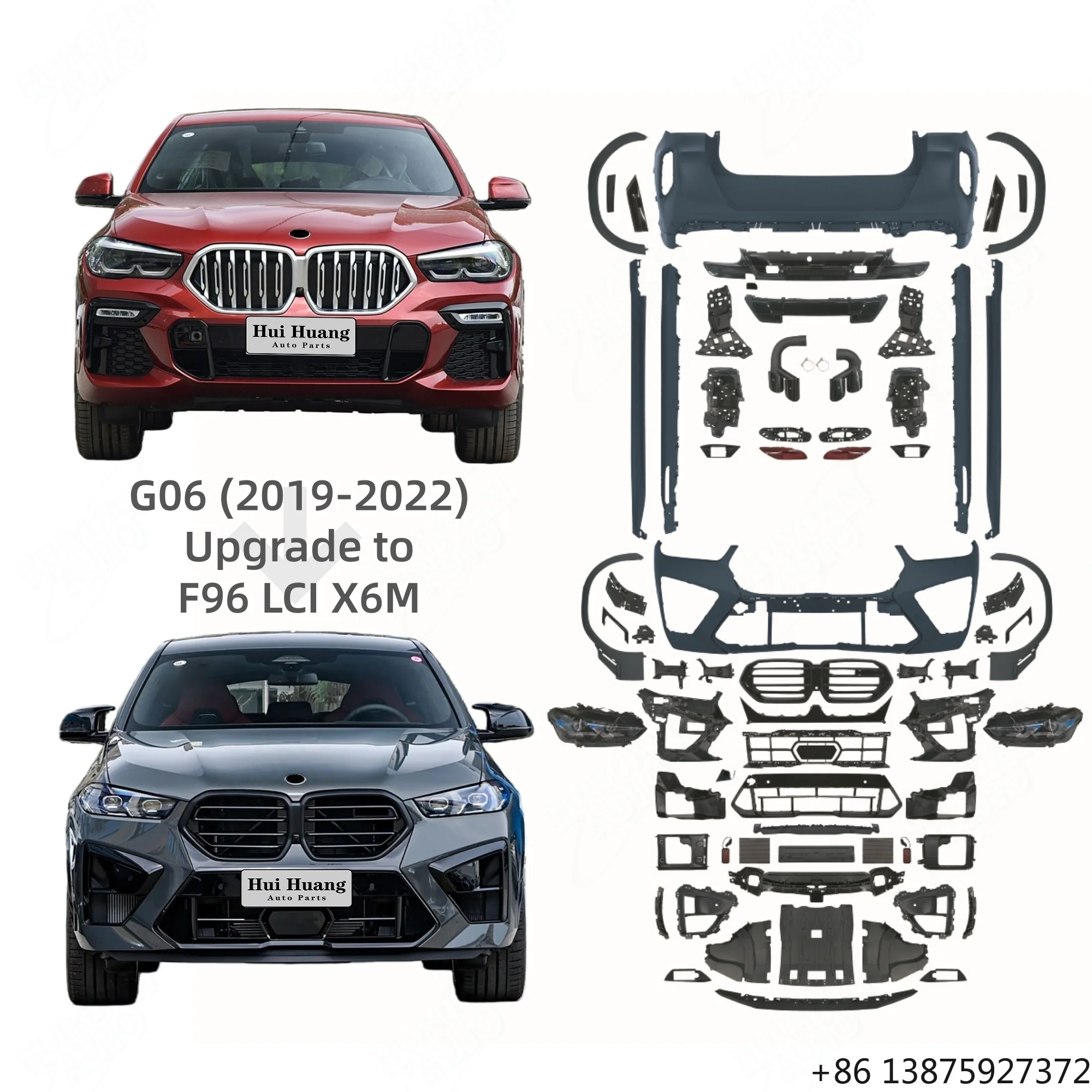 

Комплект внешнего обвеса Sports Edition для BMW X6 G06 2020-2022: решетка радиатора, бампер, обвес для моделей G06 LCI X6M