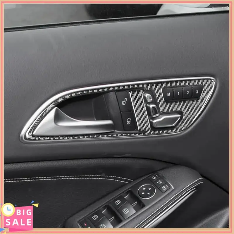 

Better-для Mercedes Benz CLA C117 GLA X156 A Class W176 Внутренняя дверная ручка из углеродного волокна, регулировка сиденья, переключатель, накладка