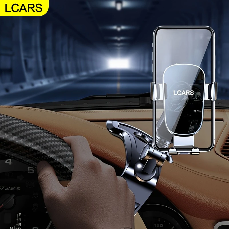 Lcars Auto-Armaturenbrett-Handyhalterung aus Legierung, Spiegelständer, Clip-On-Navigationshalterung für die Mittelkonsole