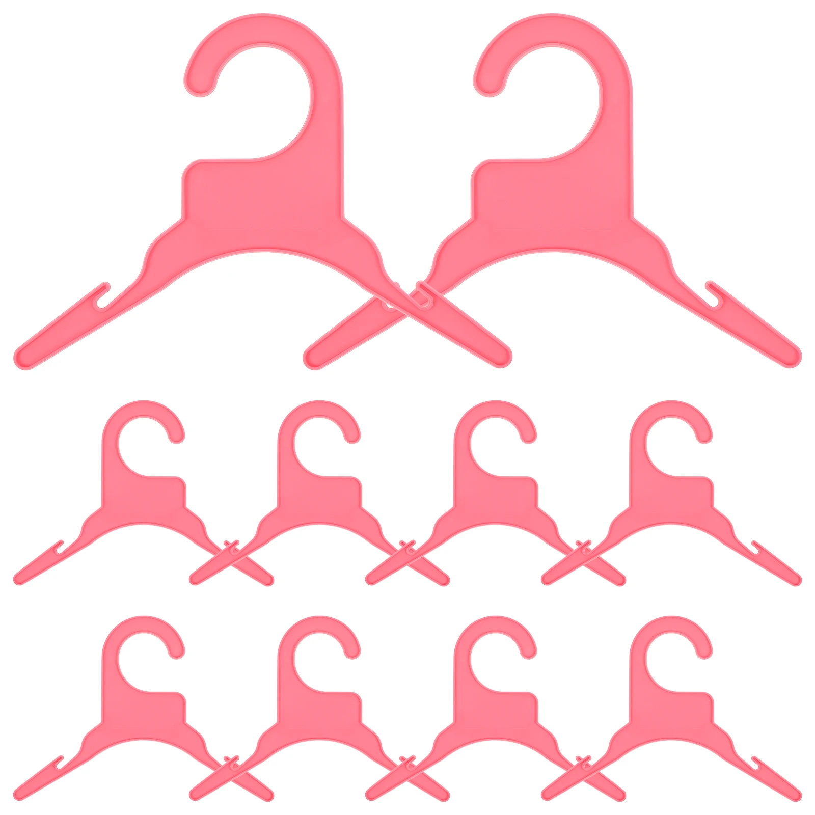 

10pcs Small Pink Plastic Dog Clothes Hanger Pet Clothing Rack Lightweight Portable Indoor Outdoor Use Dog Hangers For Clothes