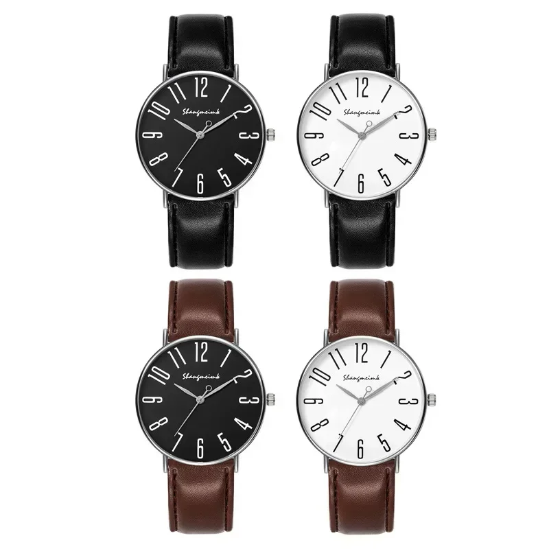 Reloj de negocios para Hombre, cronógrafo de cuarzo Digital minimalista, ultrafino, informal