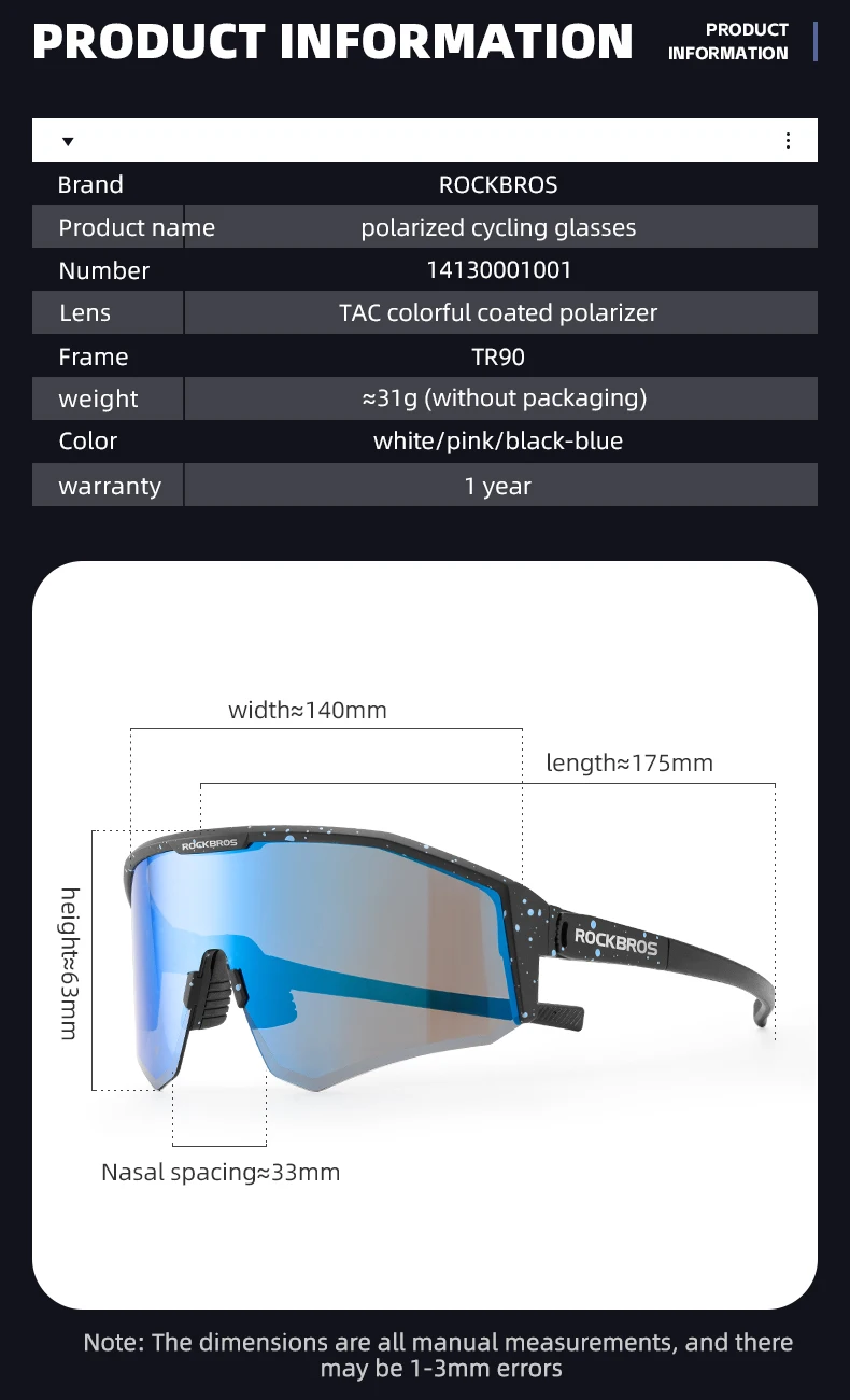 ROCKBROS Polarisierte Radfahren Gläser Männer Frauen Sonne Schützen Outdoor Sport Brillen Sonnenbrillen Laufen Reiten Fahrrad Fahrrad Brille – Detail 2