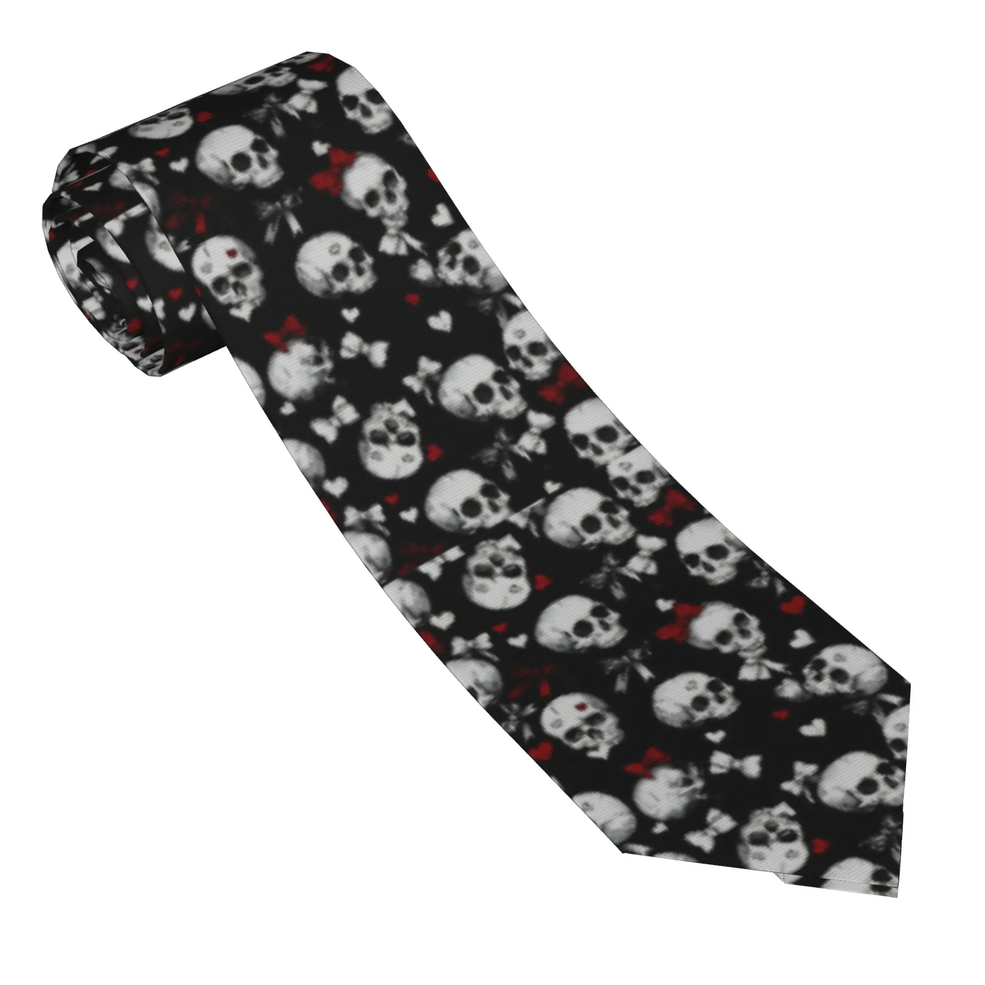 Halloween Gothic Unisex Neckties 8 cm Victorian Goth Neck Ties for Mens Daily Wear Gravatas Wedding Accessories Cosplay Props