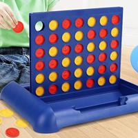 4 in A Row Game Classic Strategy Rings Toss Early Learning Birthday Gifts Line up 4 Connect Game for Kids Adults Picnic