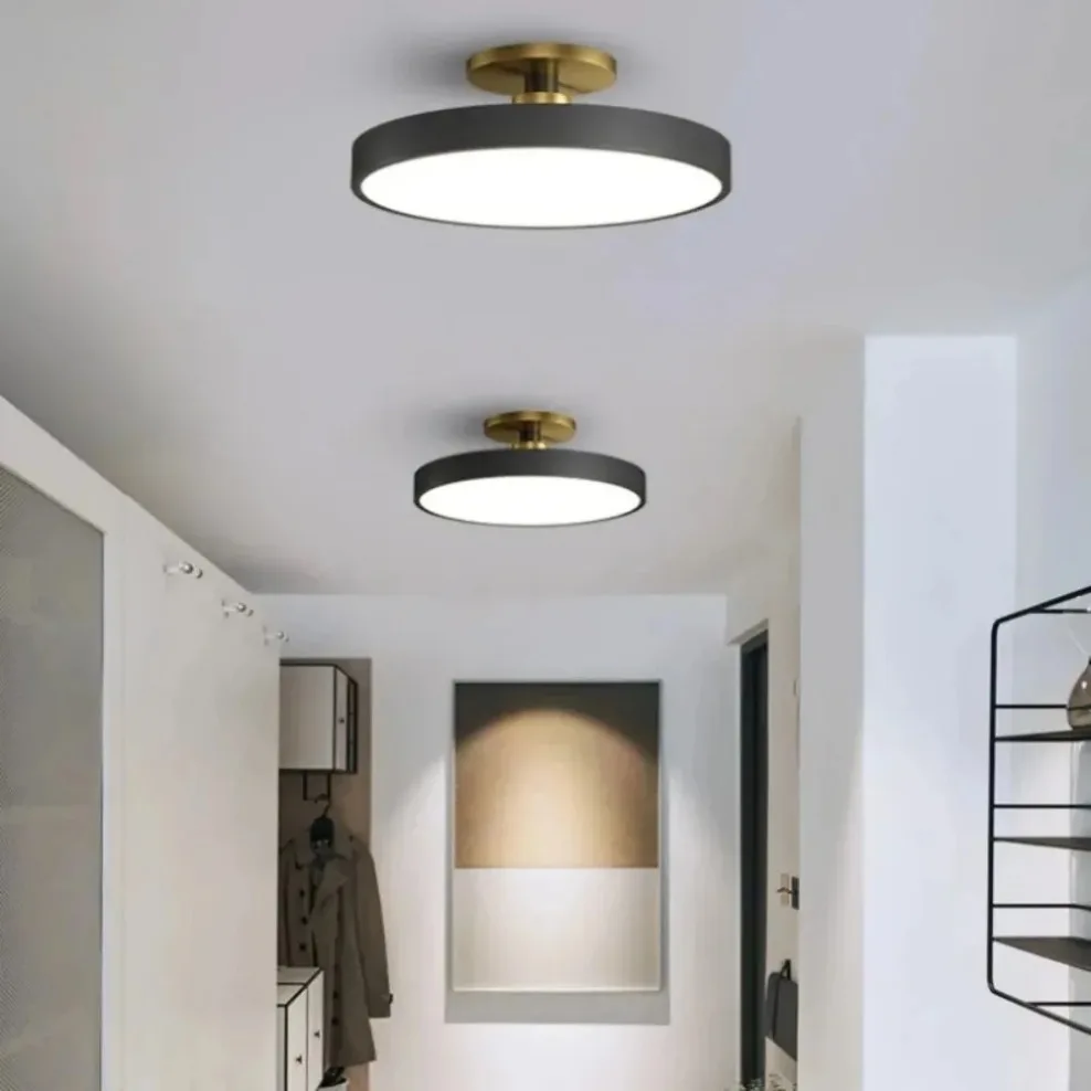 

Macaron Modern LED Ceiling Light Simple Circular Dimmable Pendant Light Living Room Bedroom Study Nordic Decorative Lighting