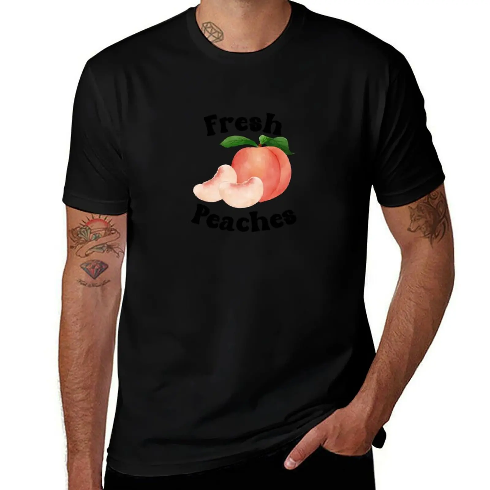 Fresh Peaches T-Shirt Industrial Work Tee Shirt T-Shirt