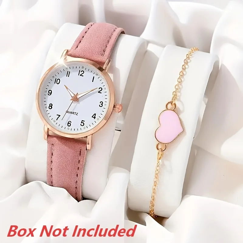 1 piece of women's quartz watch + 1 bracelet Colorful summer fresh and sweet Multiple matching options, no box