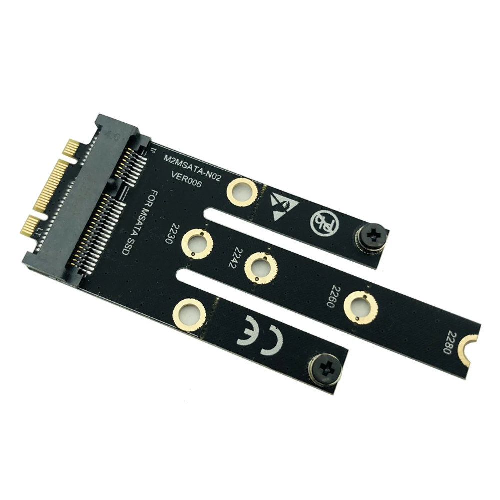 M.2 NGFF B+M Key to mSATA Adapter Board Converter Card Riser Mini PCI-E PCI-Express SATA 3.0 SSD for 2230 2242 2260 2280 M.2 SSD