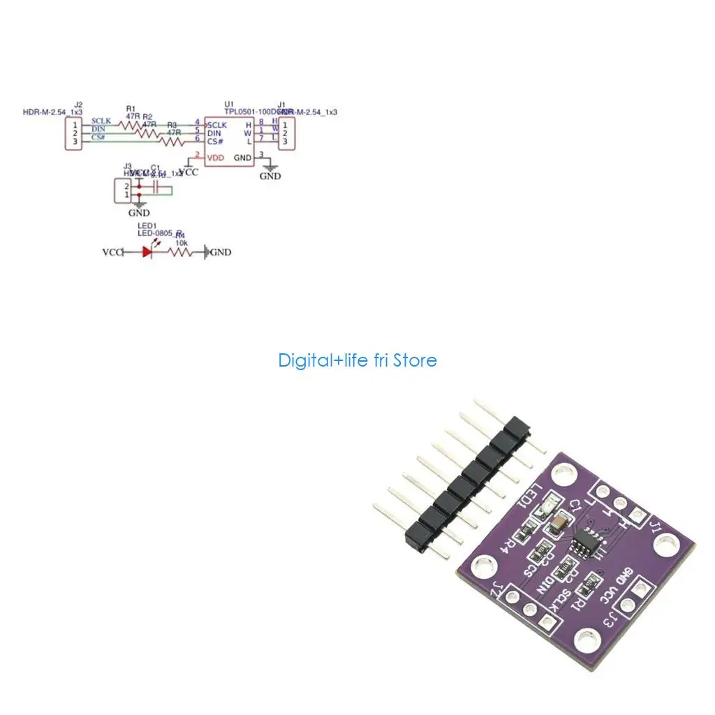 E06D Digital Potentiometer Module 100K For Flexible Electronic Component Adjustments