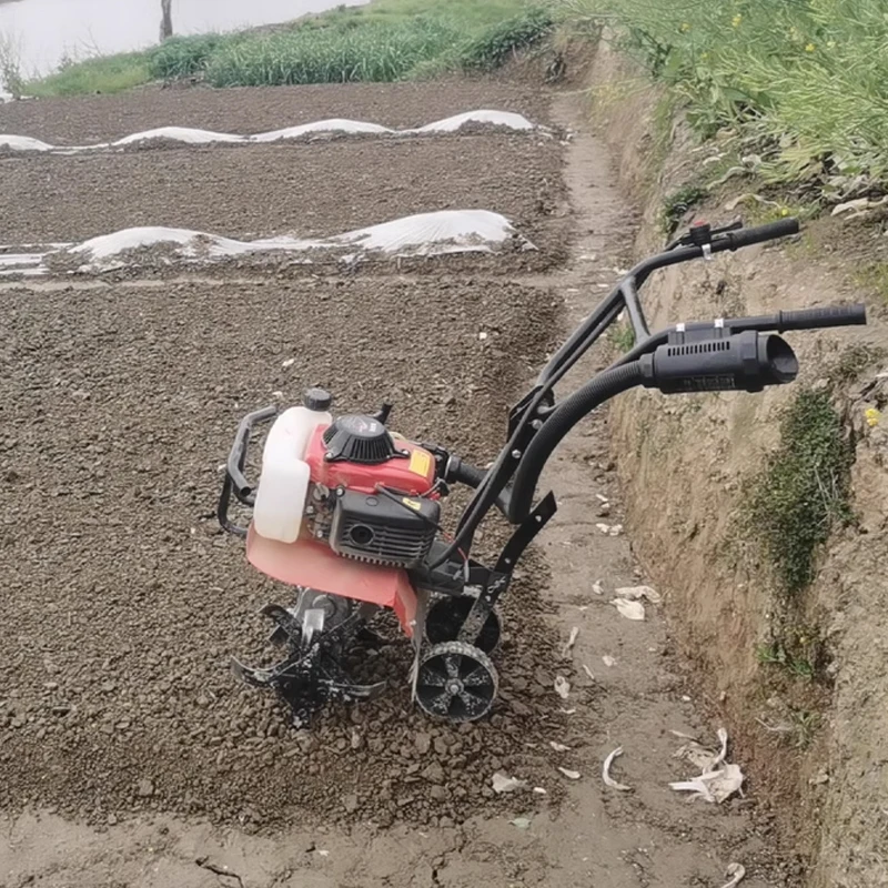 เบนซิน Tiller ฟาร์มการเกษตรเครื่อง Tillage โรตารี่คลาย/trenching/กําจัดวัชพืช/ปุ๋ย/เปลี่ยนดิน Cultivator